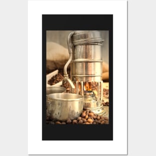 old coffee pot Posters and Art